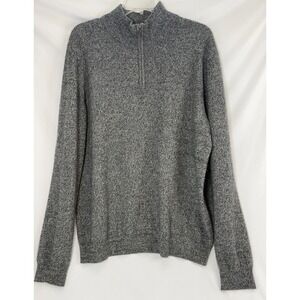 Joseph & Lyman Sweater Mens Large Gray 100% Cashmere Polo Knit Pullover
